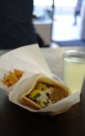 Falafel dinner at Falafelbaren - Hornsgatan in Stockholm