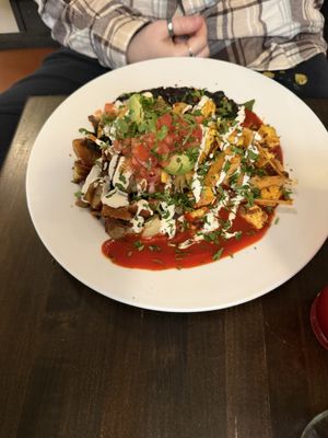 Chilaquiless  at Cafe Coda in Chico