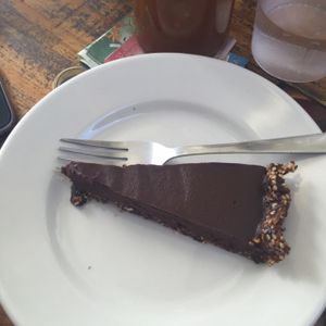 Chocolate Papaya Pie at Cafe Mono Congo in Dominical