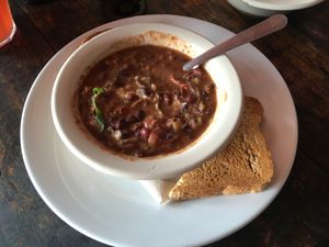 Their supposed tempeh chili at Cafe Mono Congo in Dominical