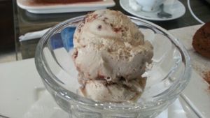 coffee chocolate brownie coconut ice cream at Lek Shop Organic in Koh Phangan