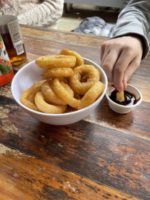 Onion rings  at Island Burger Bar in Cape Woolamai