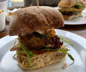 Pinnacle Burger - very yum!!  at Island Burger Bar in Cape Woolamai