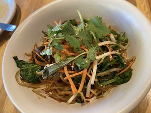 Sweet potato glass noodles w/ veg, tofu is e$tra at True Food Kitchen in El Segundo