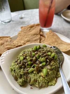 Edamame guacamole   at True Food Kitchen in El Segundo