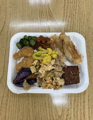 My plate. at Miao Yuan Su Shih Buffet in Taipei