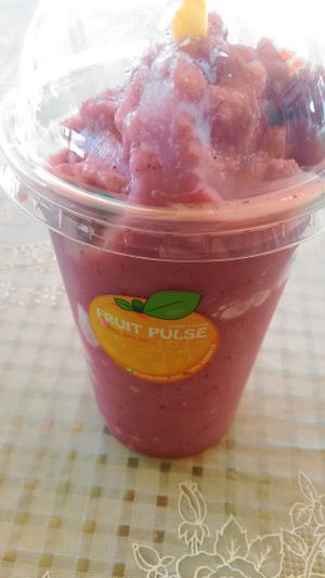 Smoothie with soy milk at Fruit Plus in Chiang Mai