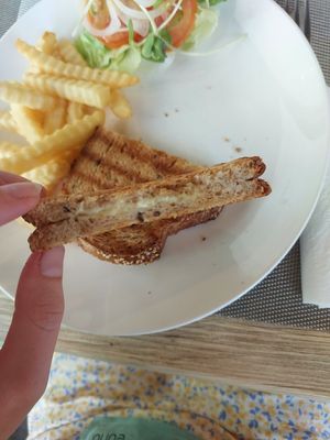 Vegan cheese sandwich at Fruit Plus in Chiang Mai