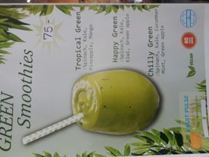Green smoothie menu at Fruit Plus in Chiang Mai