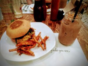 Tasty Burger and fries 😋 at Forever - Polanco in Mexico City