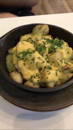 Cambray potatoes with cheese  at Forever - Polanco in Mexico City