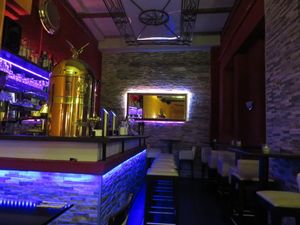 at the bar at Tbilissi Bar-Resto-Lounge in Saarbrucken