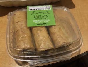 Vegan pistachio baklava! at Paprika Cafe in Monterey