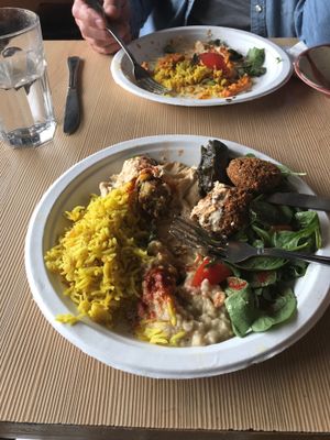 Baba Ghanouge and Falfel Plate at Paprika Cafe in Monterey