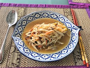 Stir fried sprouts and mushroom  at 108 Vegetarian Cuisine in Phuket