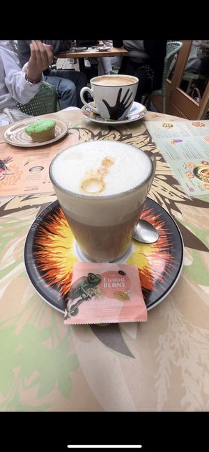 Mushroom coffee with oat milk  at Bagels & Beans in Arnhem