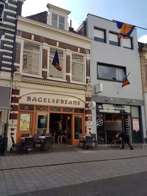 front + entrance at Bagels & Beans in Arnhem