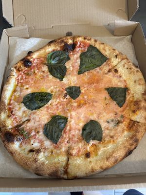 Vegan margherita to go  at Beretta in San Francisco