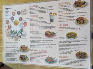 Updated menu at Bagels & Beans in Deventer
