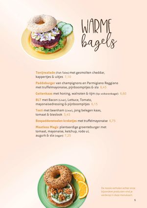 Menu at Bagels & Beans in Deventer
