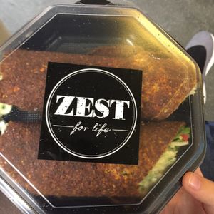 raw zest wrap with spicy pumpkin wrap  at Zest for Life in Amsterdam