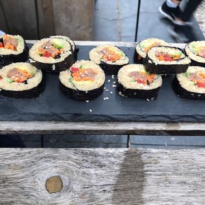 raw sushi at Zest for Life in Amsterdam