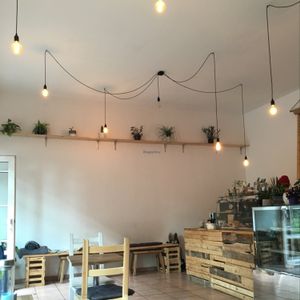 cute and clean interior  at White Crow in Berlin