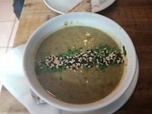 mushrooms soup at White Crow in Berlin