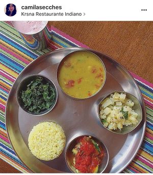 prato vegano do dia at Krsna in Sao Jose Dos Campos