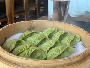 Vegan dumplings  at Din Tai Fung in Costa Mesa