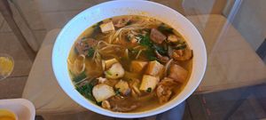 Ahhh... the Bun Hue! I love spicy soups and it doesn't get better than this made by a chef from Hue. at Loving Vegan Market & Cuisine in Winter Park