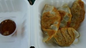 fried dumplings at Loving Vegan Market & Cuisine in Winter Park