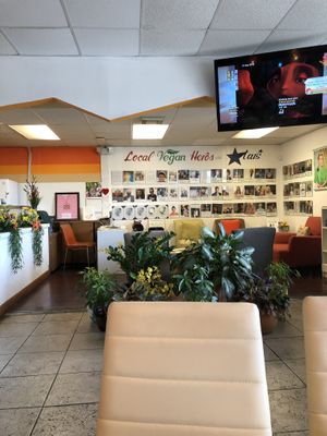 This is a small sitting area. Not the larger area where can sit and eat your meal.  at Loving Vegan Market & Cuisine in Winter Park