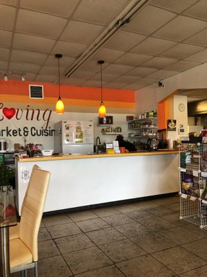 This is the counter where you can order your food.  at Loving Vegan Market & Cuisine in Winter Park