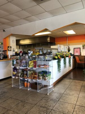 This is the small shopping area where you can purchase other items  at Loving Vegan Market & Cuisine in Winter Park