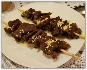 ***TOP 5
BBQ Sticks (2 sticks) 

Soy protein, lemongrass, sesame, salt, vegan seasonings. at Loving Vegan Market & Cuisine in Winter Park