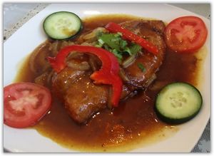***TOP 10 
Buddha’s Teriyaki 

Fried vegan chicken with Teriyaki sauce, bell peppers, tomato and
cucumber.  at Loving Vegan Market & Cuisine in Winter Park