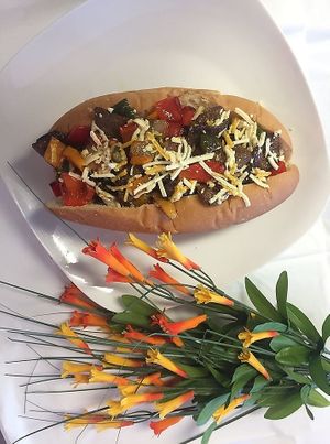 ***TOP 5 
Philly Love  

Vegan toasted bread, soy protein (beef), green & red bell peppers, onions, vegan cheese. at Loving Vegan Market & Cuisine in Winter Park