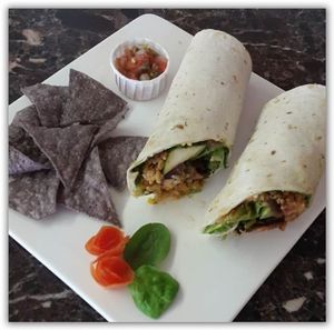 ***TOP 15 
Tortilla Wrap  


Tortilla, vegan protein, avocado, lettuce, tomato, onions, cilantro, vegan mayonnaise. at Loving Vegan Market & Cuisine in Winter Park