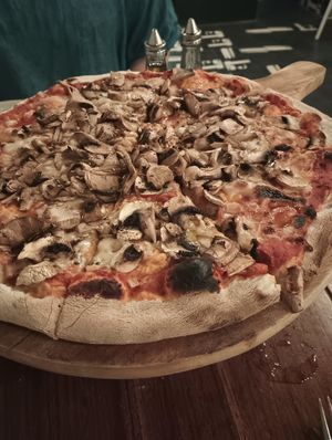 Fungi pizza was really good at La Rustica in Sayulita