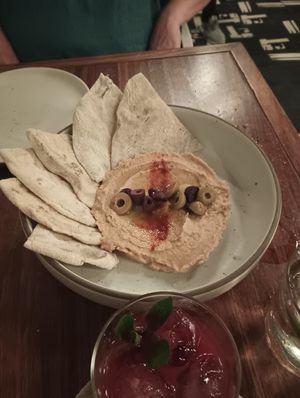 The best part of the hummus was the olives at La Rustica in Sayulita