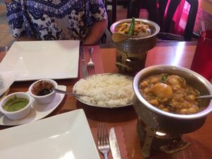 aloo gobi and chhole aloo at Royal India in Port Charlotte