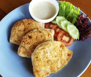 Mini pie with mushrooms and potatoes at Dalai Cafe in Siem Reap