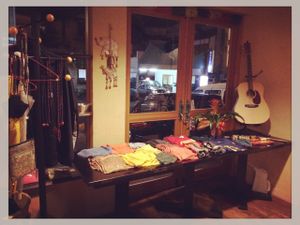 Small gift shop with hand made wares from Nepal. at Om Ganeza in Gero