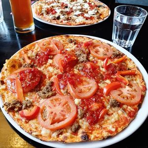 Vegan pizza at Pizzeria Roihu in Joensuu