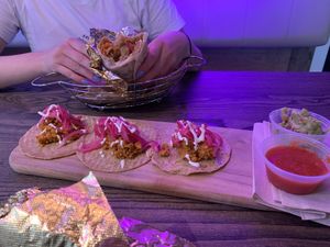   at Los Tacos in Bergen