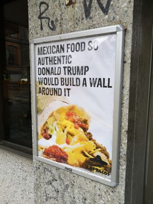 Outside at Los Tacos in Bergen