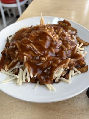 Vegan Poutine  at Poutineville in Quebec