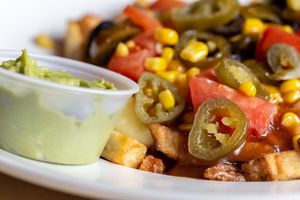 Mexican poutine (substitute for vegan cheese) at Poutineville in Quebec