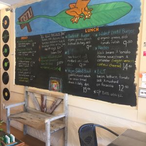 menu at Orange Frog in Paihia